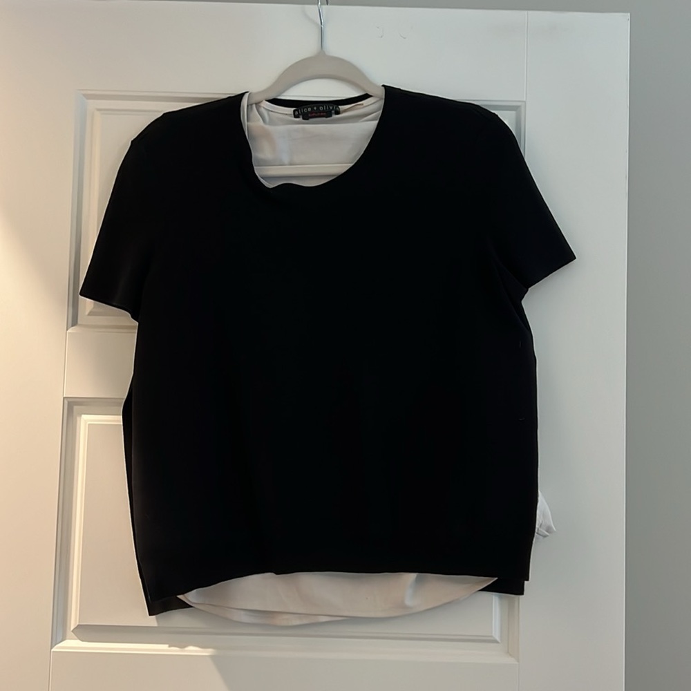 Alice + Olivia Black and White Top